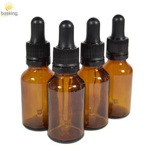 Empty Amber Glass Bottle with Dropper - 25ml